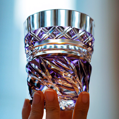 Windancer Purple Handmade Whiskey Glass 8oz