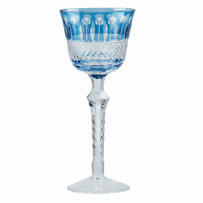 Hand-Cut Crystal Wine Glass Green