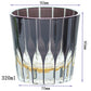 JP-050-2 New 11 oz  Edo Kiriko Dark Purple Cased Glass Whiskey Old Fashioned Tumblers Hand engraved Asterism Patterns