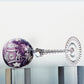 JP-099 240ml Handmade Purple Wine Glass Hock Water Glass Goblet Hand Cutting Grapes Deisgn