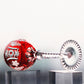 JP-099 240ml Handblown Ruby Red And Hand Cut Wine Glass Goblet Sunflower