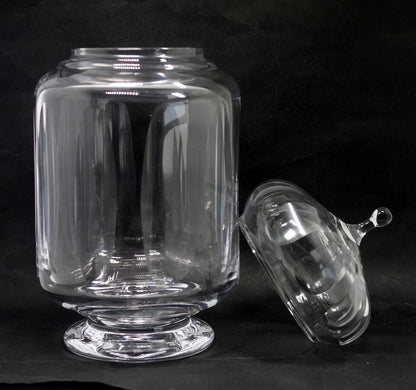 Size Large 1800 ml Hand Cut and Mouth Blown Lead Free Crystal Glass Tea Display Jar ,Candy Display Jar, Crystal Glass Storage Jar