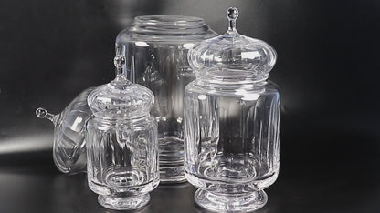 Size Small 400 ml  Hand Cut and Mouth Blown Lead Free Crystal Glass Tea Display Jar ,Candy Display Jar, Crystal Glass Storage Jar