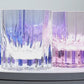 JP-091  200 ml  Heavy and Thick Bottom Blue K9 Crystal Glass Tumblers---Hand engraved asterism Patterns