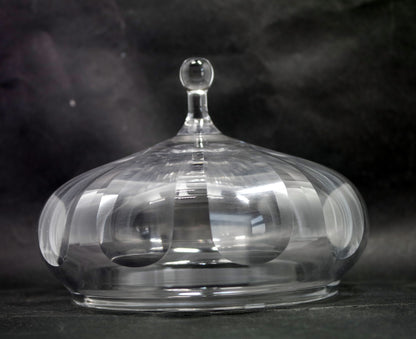 Size Large 1800 ml Hand Cut and Mouth Blown Lead Free Crystal Glass Tea Display Jar ,Candy Display Jar, Crystal Glass Storage Jar
