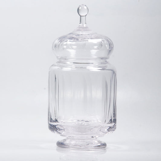 Size Large 1800 ml Hand Cut and Mouth Blown Lead Free Crystal Glass Tea Display Jar ,Candy Display Jar, Crystal Glass Storage Jar