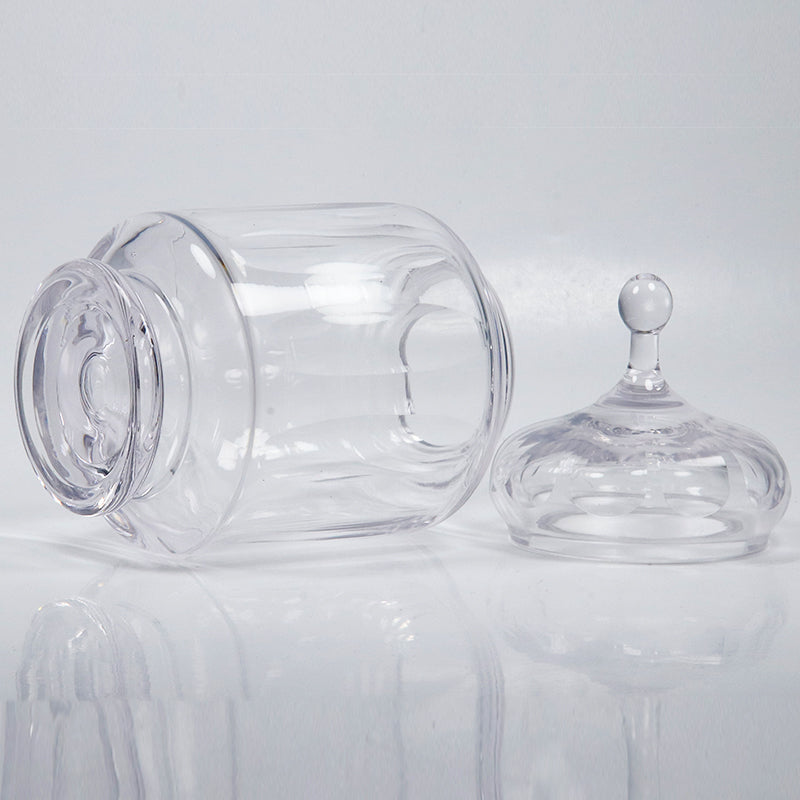 Size Large 1800 ml Hand Cut and Mouth Blown Lead Free Crystal Glass Tea Display Jar ,Candy Display Jar, Crystal Glass Storage Jar
