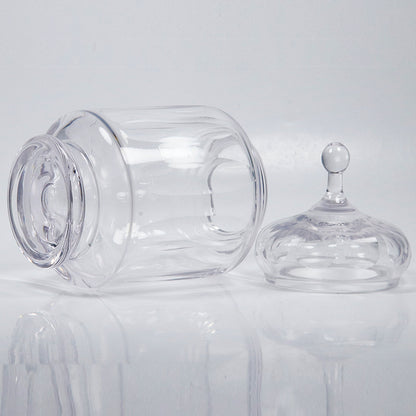 Size Large 1800 ml Hand Cut and Mouth Blown Lead Free Crystal Glass Tea Display Jar ,Candy Display Jar, Crystal Glass Storage Jar