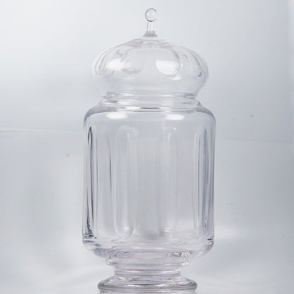 Size Small 400 ml  Hand Cut and Mouth Blown Lead Free Crystal Glass Tea Display Jar ,Candy Display Jar, Crystal Glass Storage Jar