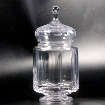 Size Small 400 ml  Hand Cut and Mouth Blown Lead Free Crystal Glass Tea Display Jar ,Candy Display Jar, Crystal Glass Storage Jar