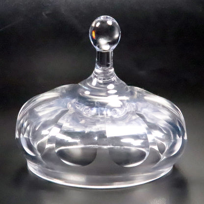Size Small 400 ml  Hand Cut and Mouth Blown Lead Free Crystal Glass Tea Display Jar ,Candy Display Jar, Crystal Glass Storage Jar