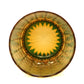 JP-022  Green and amber color cased Glass Whiskey Tumblers with classic Japanesque Hand cut design