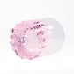 JP-091  200 ml Deep orgue bevel cuts Whiskey Tumbler Heavy and Thick Bottom Rock Glass Tumbler Pink K9 Crystal Glass Tumblers---Hand engraved asterism Patterns