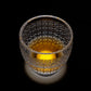 JP-088 Hand Cut Clear K9 Crystal Whiskey Rock Glasses Edo Kiriko Chrysanthemum 9oz 1PC